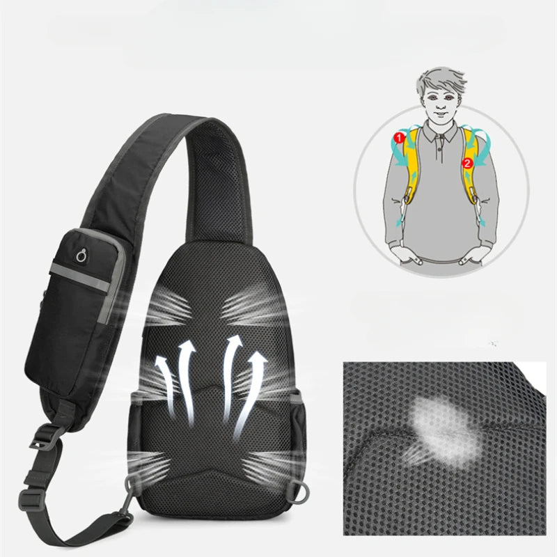 Anti-Theft Waterproof Shoulder Backpack Crossbody Bag