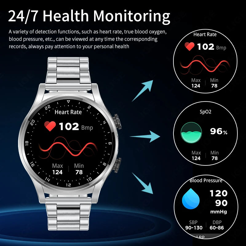 2024 Smartwatch with Headphones and Heart Rate Monitor