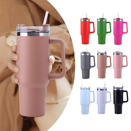 40oz Large Capacity Stainless Steel Travel BPA Free Thermal/Insulation Mug w/Straw